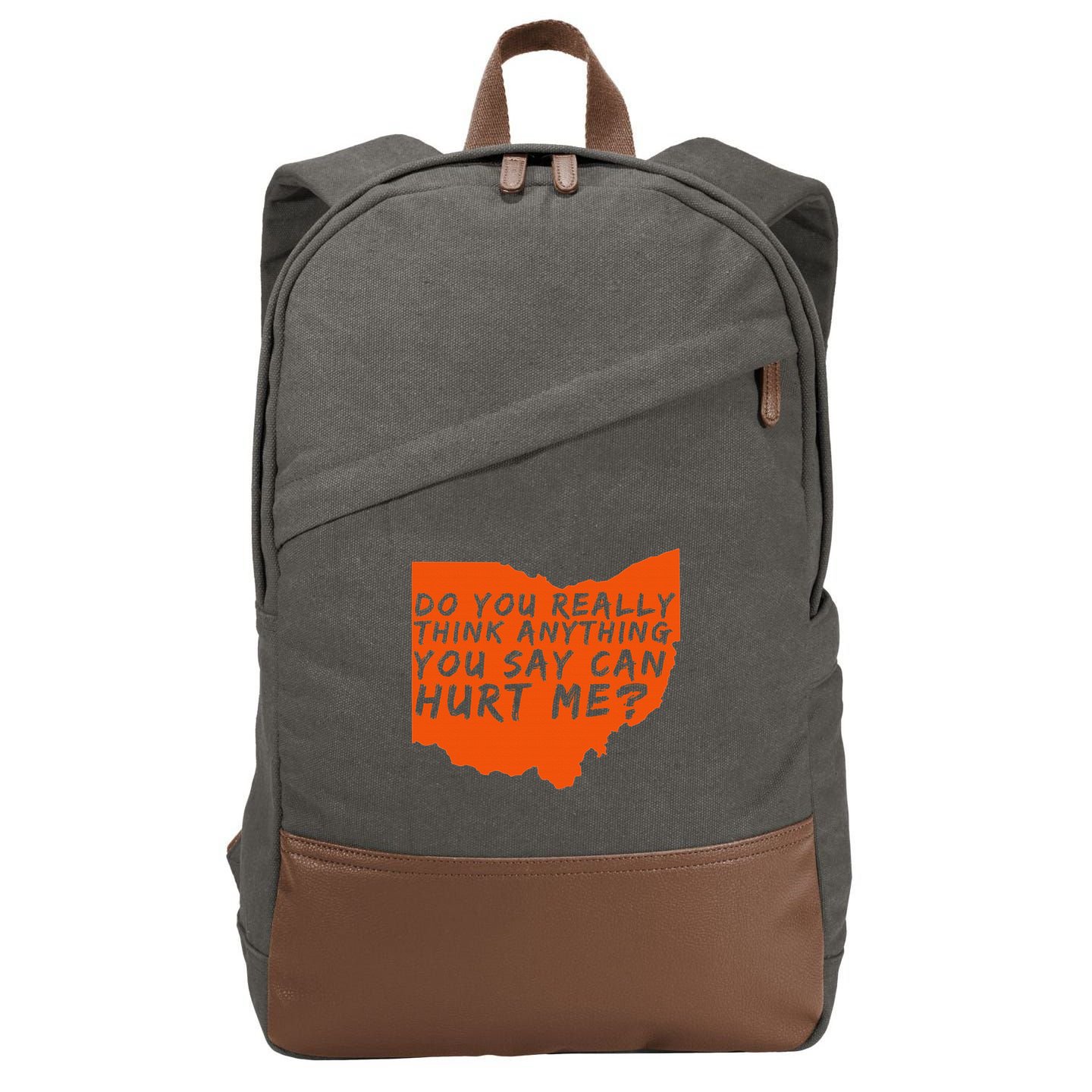 Being A Cleveland Fan Funny Sports Cotton Canvas Backpack