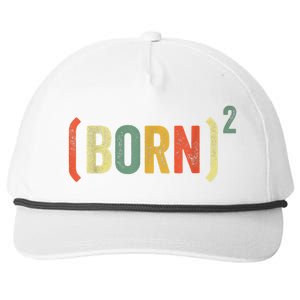 Born Again Christian Easter God Baptism Born Squared (Born)2 Snapback Five-Panel Rope Hat