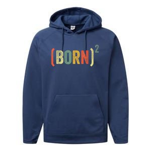 Born Again Christian Easter God Baptism Born Squared (Born)2 Performance Fleece Hoodie