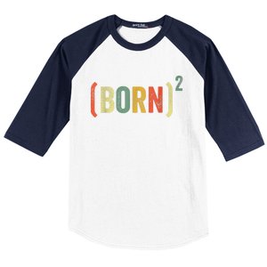 Born Again Christian Easter God Baptism Born Squared (Born)2 Baseball Sleeve Shirt