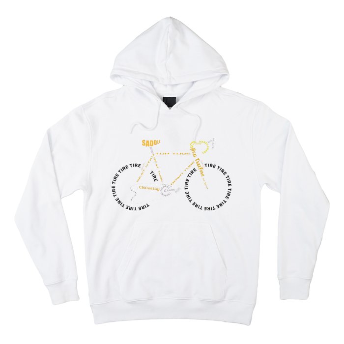 Bicycle Anatomy Cute Cycling Is Life Gift Hoodie