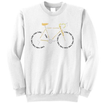 Bicycle Anatomy Cute Cycling Is Life Gift Sweatshirt