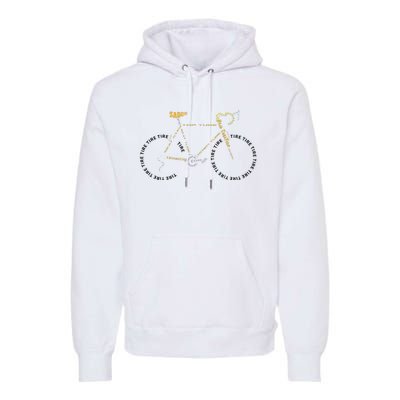 Bicycle Anatomy Cute Cycling Is Life Gift Premium Hoodie