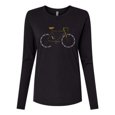 Bicycle Anatomy Cute Cycling Is Life Gift Womens Cotton Relaxed Long Sleeve T-Shirt