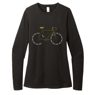 Bicycle Anatomy Cute Cycling Is Life Gift Womens CVC Long Sleeve Shirt