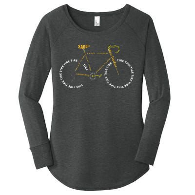 Bicycle Anatomy Cute Cycling Is Life Gift Women's Perfect Tri Tunic Long Sleeve Shirt