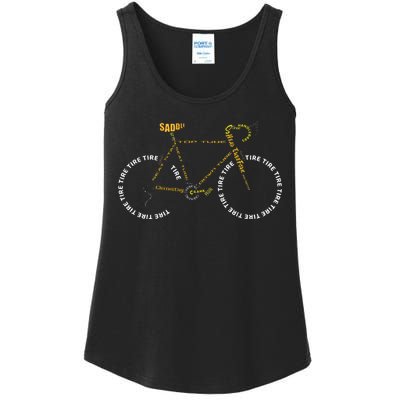 Bicycle Anatomy Cute Cycling Is Life Gift Ladies Essential Tank