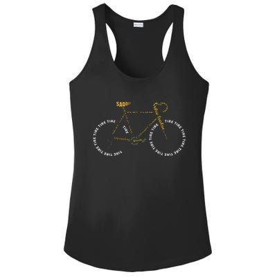 Bicycle Anatomy Cute Cycling Is Life Gift Ladies PosiCharge Competitor Racerback Tank