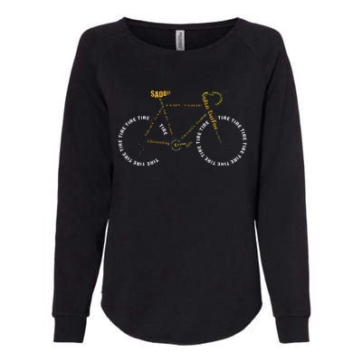 Bicycle Anatomy Cute Cycling Is Life Gift Womens California Wash Sweatshirt