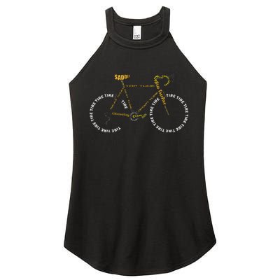 Bicycle Anatomy Cute Cycling Is Life Gift Women's Perfect Tri Rocker Tank