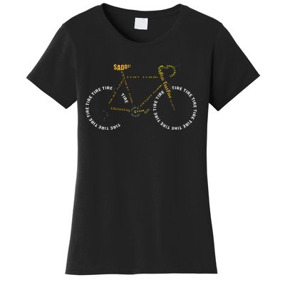 Bicycle Anatomy Cute Cycling Is Life Gift Women's T-Shirt