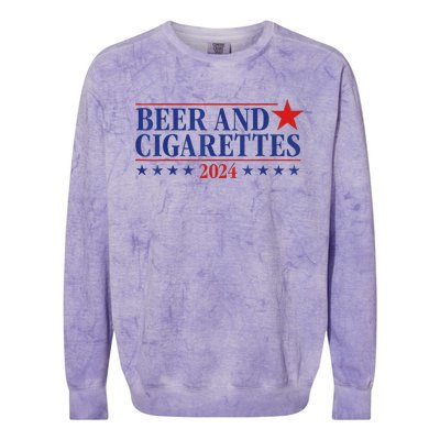 Beer And Cigarettes 2024 Colorblast Crewneck Sweatshirt