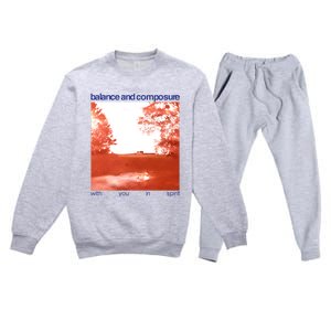 Balance And Composure With You In Spirit Premium Crewneck Sweatsuit Set