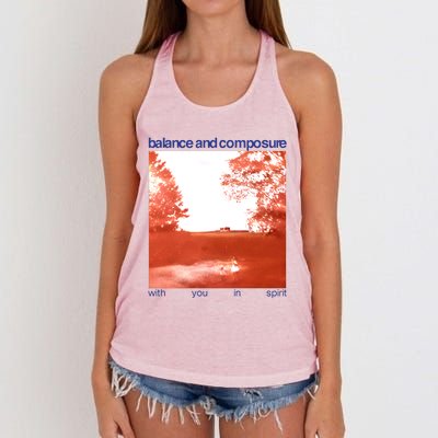 Balance And Composure With You In Spirit Women's Knotted Racerback Tank