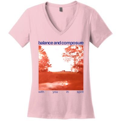 Balance And Composure With You In Spirit Women's V-Neck T-Shirt