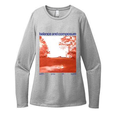 Balance And Composure With You In Spirit Womens CVC Long Sleeve Shirt