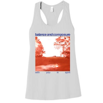 Balance And Composure With You In Spirit Women's Racerback Tank