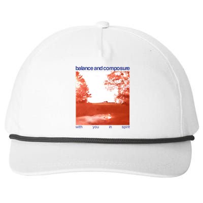 Balance And Composure With You In Spirit Snapback Five-Panel Rope Hat