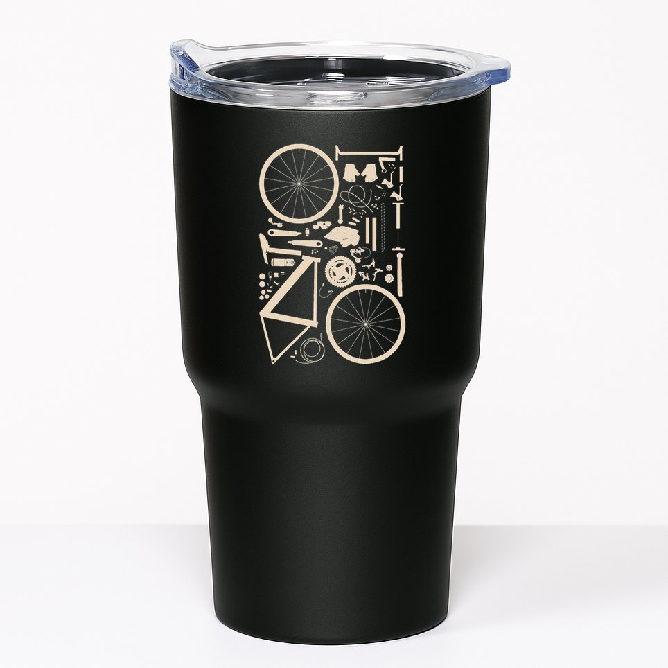 Bicycle Anatomy Cycling Cyclist Biker Tumbler