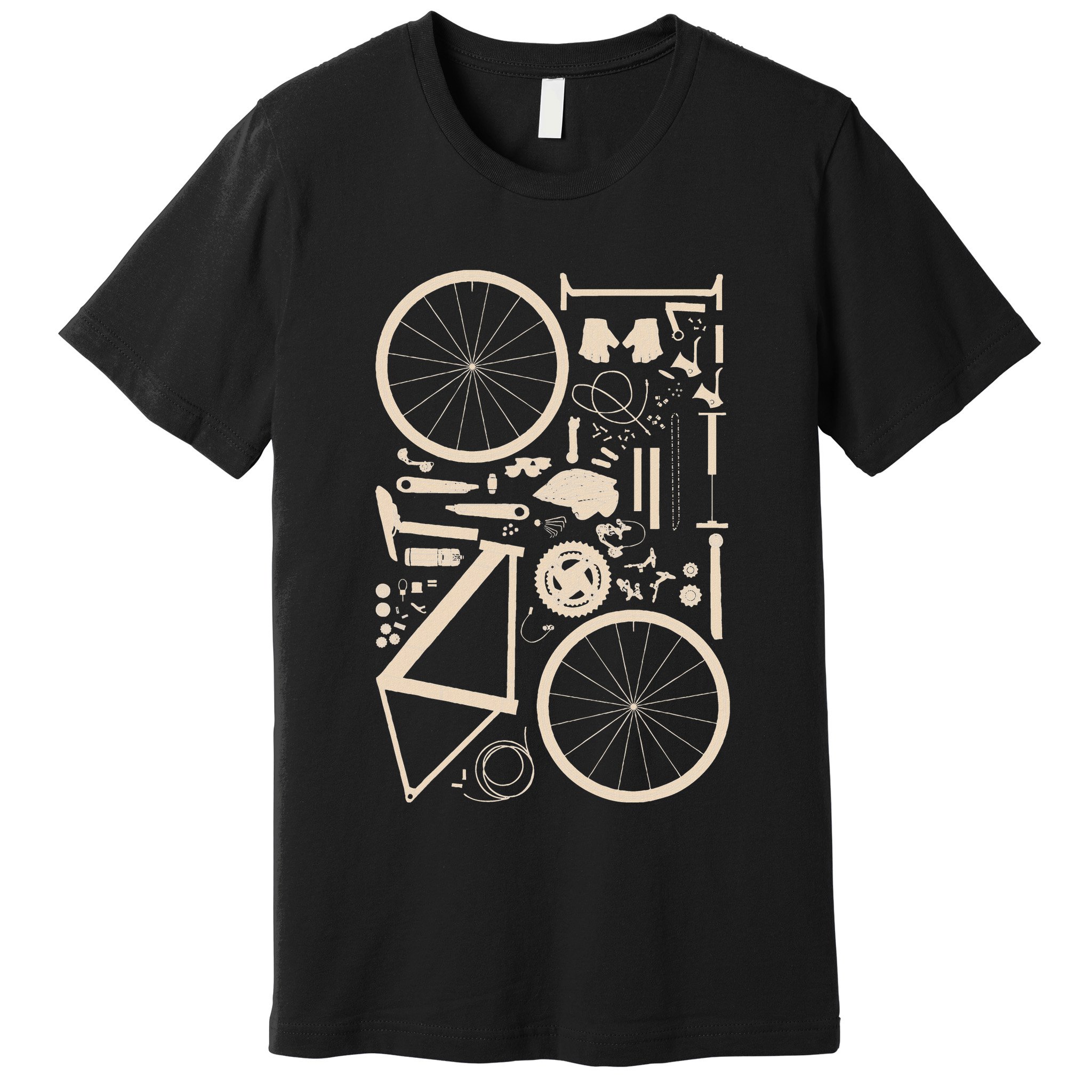 Bicycle Anatomy Cycling Cyclist Biker Premium T-Shirt