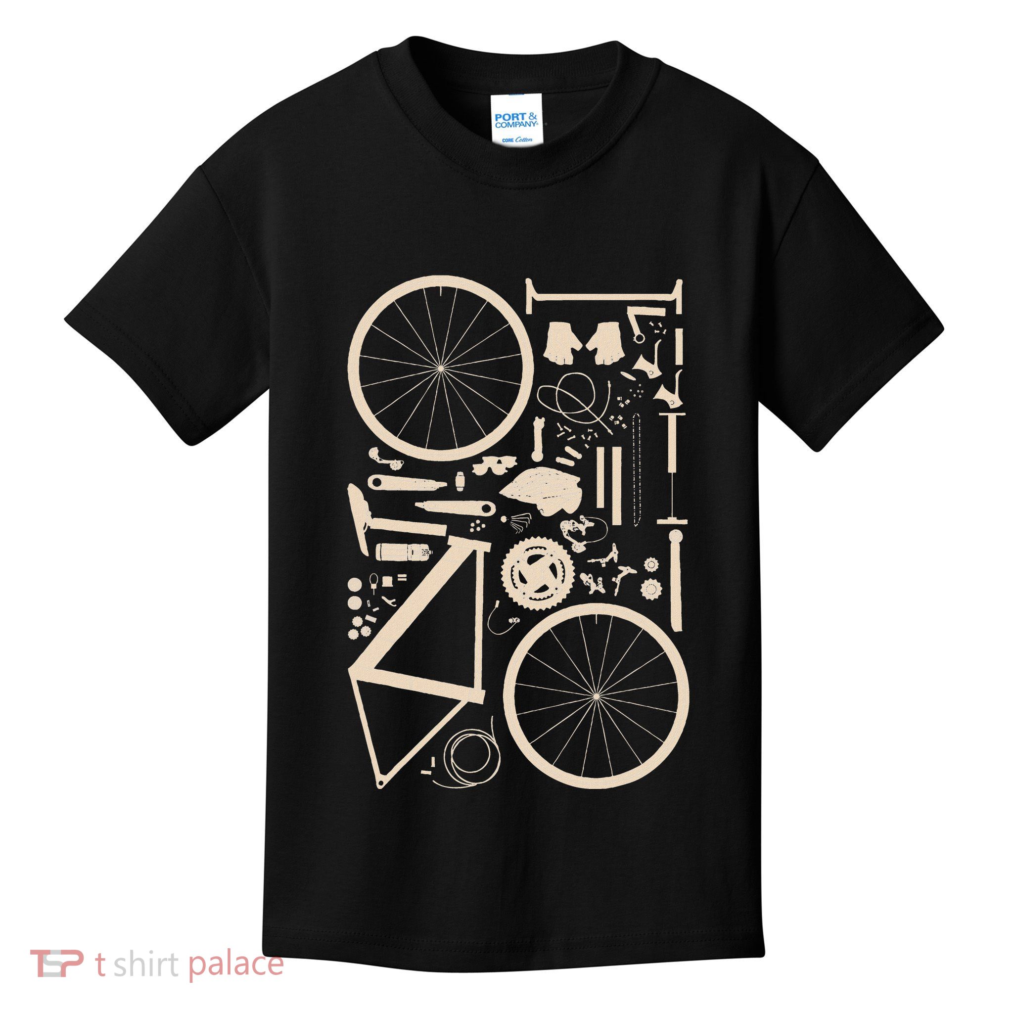 Bicycle Anatomy Cycling Cyclist Biker Kids T-Shirt