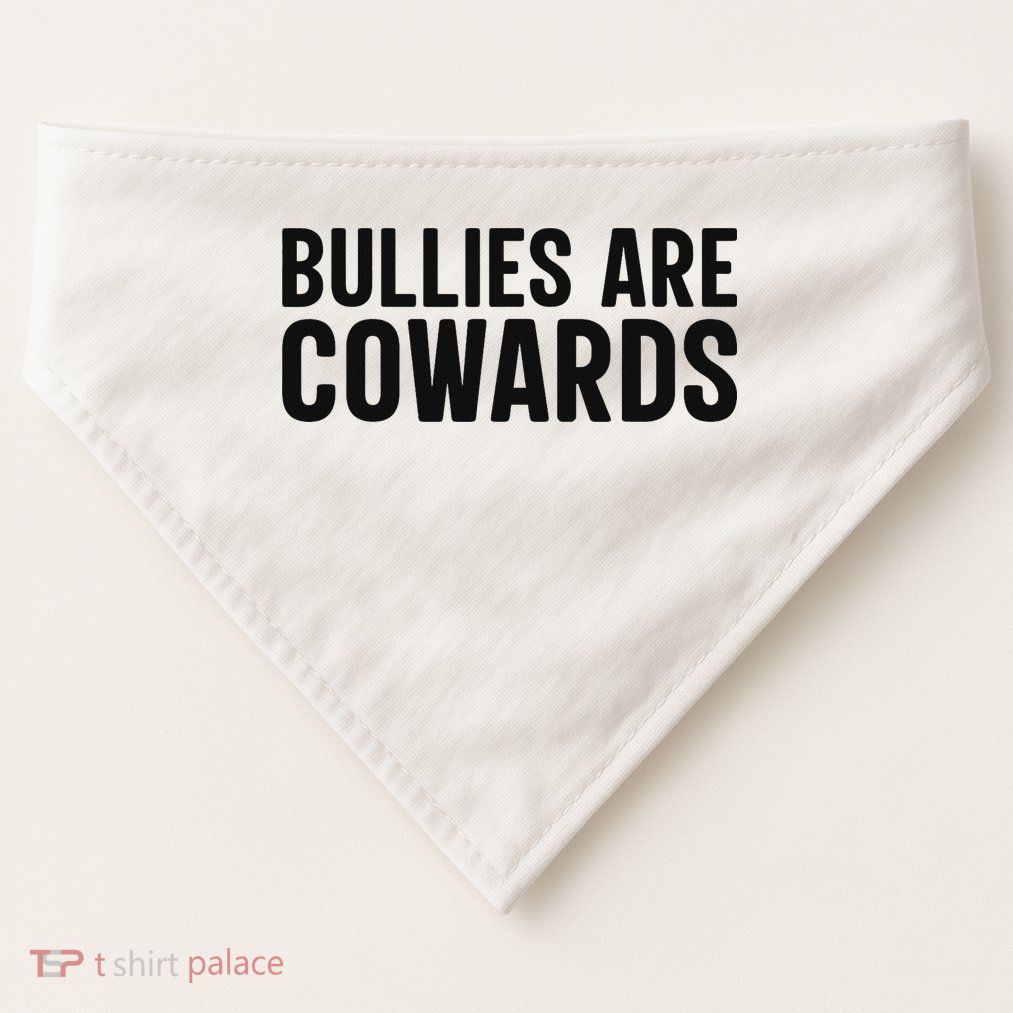 Bullies Are Cowards Anti Bullying USA-Made Doggie Bandana