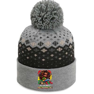 Black Afro Chibi Rockin Black History Junenth Cute Gift The Baniff Cuffed Pom Beanie