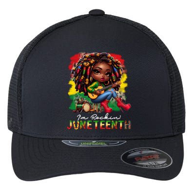 Black Afro Chibi Rockin Black History Junenth Cute Gift Flexfit Unipanel Trucker Cap