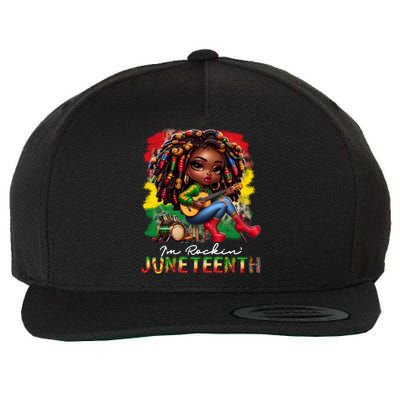 Black Afro Chibi Rockin Black History Junenth Cute Gift Wool Snapback Cap