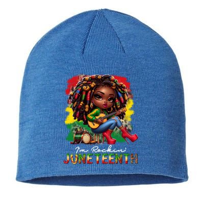 Black Afro Chibi Rockin Black History Junenth Cute Gift Sustainable Beanie