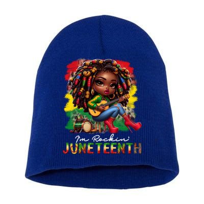 Black Afro Chibi Rockin Black History Junenth Cute Gift Short Acrylic Beanie