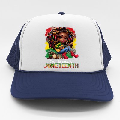 Black Afro Chibi Rockin Black History Junenth Cute Gift Trucker Hat