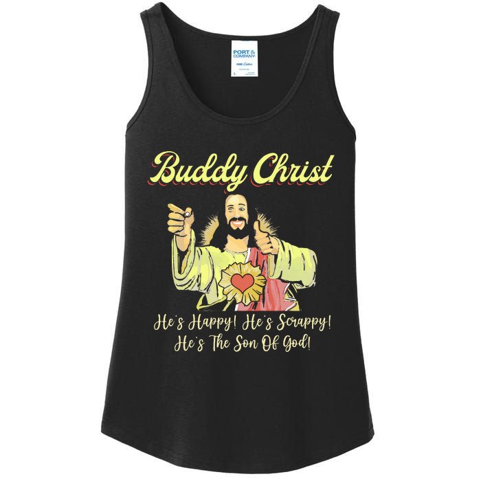 Buddy A Christ Christmas He Happy Scrappy The Son Of God Ladies Essential Tank