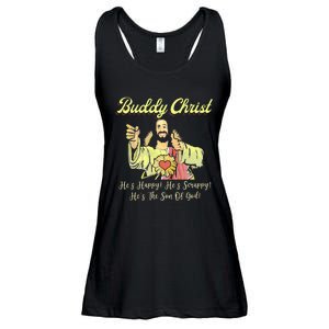 Buddy A Christ Christmas He Happy Scrappy The Son Of God Ladies Essential Flowy Tank