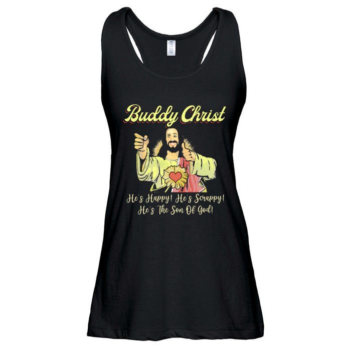 Buddy A Christ Christmas He Happy Scrappy The Son Of God Ladies Essential Flowy Tank