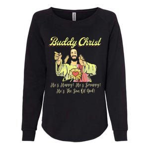 Buddy A Christ Christmas He Happy Scrappy The Son Of God Womens California Wash Sweatshirt