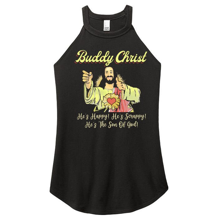 Buddy A Christ Christmas He Happy Scrappy The Son Of God Women's Perfect Tri Rocker Tank