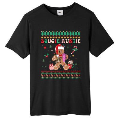 Bougie Auntie Cute Santa Cookie In Santa Hat Family Matching Gift Tall Fusion ChromaSoft Performance T-Shirt