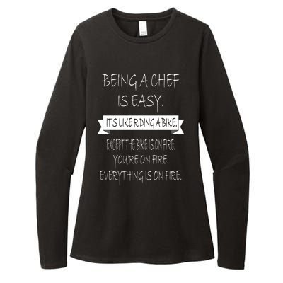 Being A Chef Is Easy Funny Restaurant Culinary Chef Cook Cool Gift Womens CVC Long Sleeve Shirt