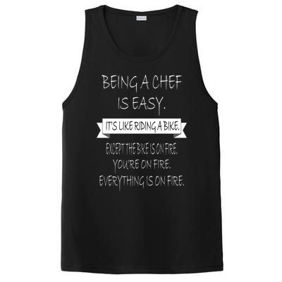 Being A Chef Is Easy Funny Restaurant Culinary Chef Cook Cool Gift PosiCharge Competitor Tank