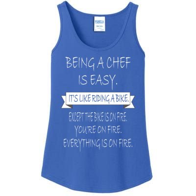 Being A Chef Is Easy Funny Restaurant Culinary Chef Cook Cool Gift Ladies Essential Tank