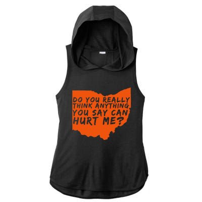 Being a Cleveland Fan Ladies PosiCharge Tri-Blend Wicking Draft Hoodie Tank