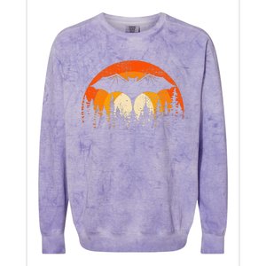 Bats Are Cool Lovely Bat Sunset School Summer Break Colorblast Crewneck Sweatshirt