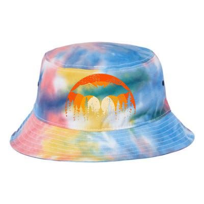 Bats Are Cool Lovely Bat Sunset School Summer Break Tie Dye Newport Bucket Hat