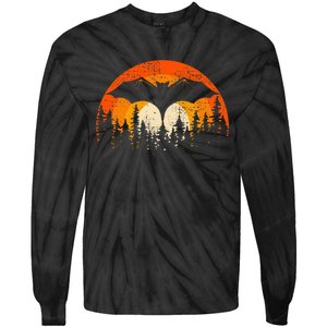 Bats Are Cool Lovely Bat Sunset School Summer Break Tie-Dye Long Sleeve Shirt