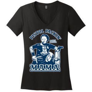 Bonnie And Clyde Pistol Packin Mama Women's V-Neck T-Shirt