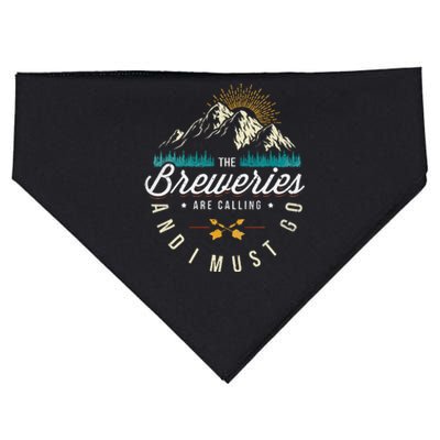 Breweries Are Calling And I Must Go Home Beer Brewers USA-Made Doggie Bandana