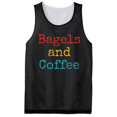 Bagels And Coffee Funny Mesh Reversible Basketball Jersey Tank