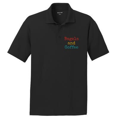 Bagels And Coffee Funny PosiCharge RacerMesh Polo