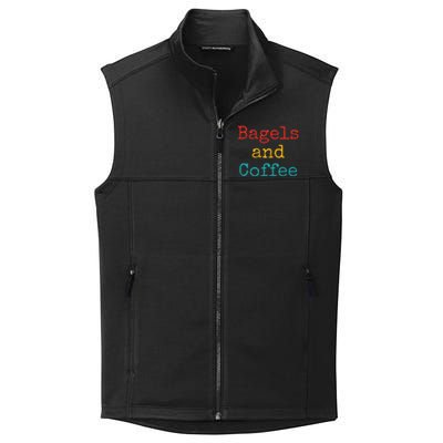 Bagels And Coffee Funny Collective Smooth Fleece Vest